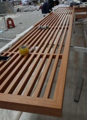 木纹铝窗花 Wood grain aluminum window grilles - Image 7